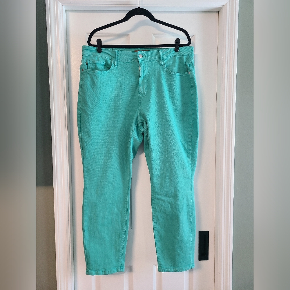 Judy Blue Turquoise Slim Fit Jeans 18W